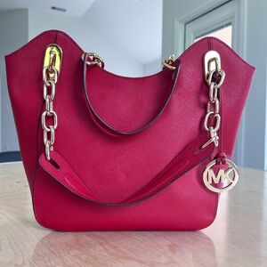 MICHAEL KORS RED TOTE E-1309